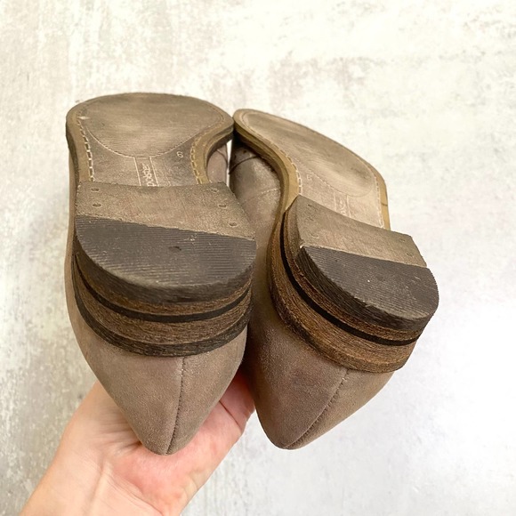 ARA Leather Pewter Shimmer Wingtip Loafers Size 8.5 - Picture 7 of 11